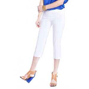 NEW SLIMSATION BY MULTIPLES wrinkle-resistant incoming capri in white